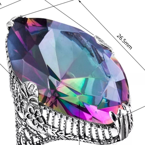 Mystic Topaz Marquize, STONE. 925 ST SLV - Picture 6 of 7